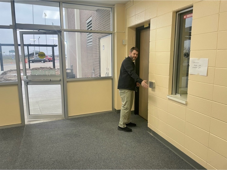 NMCC’s newly installed automatic door openers for accessibility 