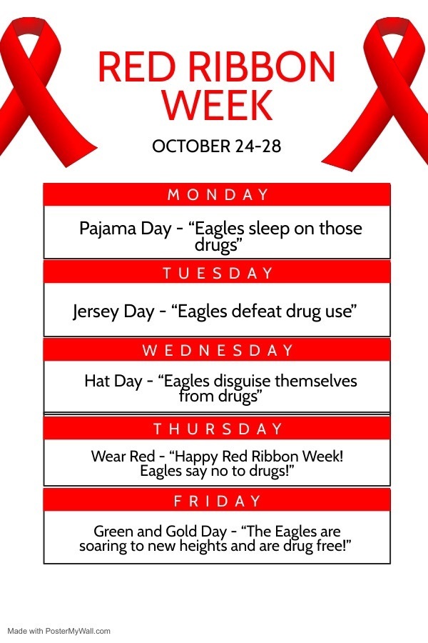 red ribbon week poster