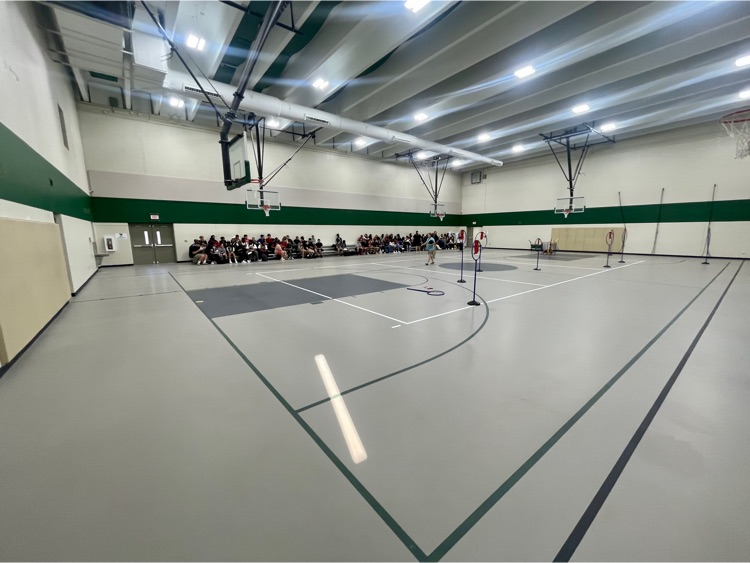 1st students in new CMS FEMA Gymnasium